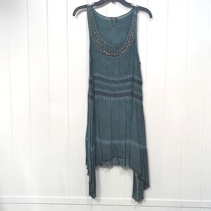 Like New Black Swan Sequin Scoop Neck Lace Boho Like Dress FESTIVAL!